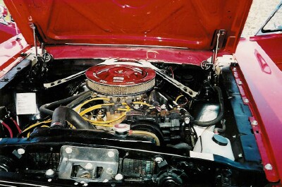 Picture red mustang engine